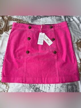 NEW Vineyard Vines Womens Corduroy Sailor Skirt Pink Size 8 with Tags - Cotton